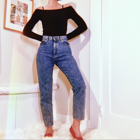 Lee Denim - vintage Lee Riders high rise acid wash jeans